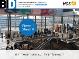 Besuchen Sie NOS auf dem 110. Bibliothekartag in Leipzig.