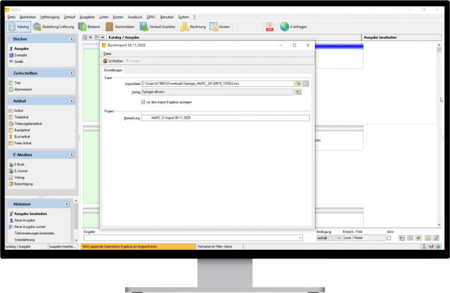 Einfacher Datenimport in NOS