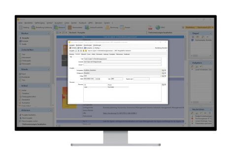 NOS Monographienverwaltung mit Stammdatenaustausch für korrekte Informationen
